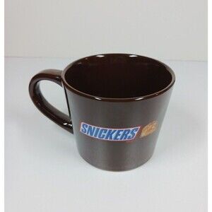 Mars Snickers Candy Bar Large 12 oz Wide-Mouth Mug 2016 Chocolate Brown